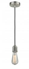 Innovations Lighting 100SN-10BK-0SN - Whitney - 1 Light - 2 inch - Satin Nickel - Cord hung - Mini Pendant