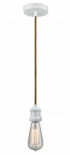 Innovations Lighting 100W-10CR-1W - Edison - 1 Light - 2 inch - White - Cord hung - Mini Pendant