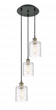 Innovations Lighting 113B-3P-BAB-G1113 - Cobbleskill - 3 Light - 12 inch - Black Antique Brass - Cord Hung - Multi Pendant