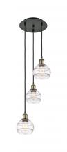 Innovations Lighting 113B-3P-BAB-G556-6CL - Rochester - 3 Light - 12 inch - Black Antique Brass - Cord Hung - Multi Pendant