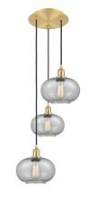 Innovations Lighting 113B-3P-SG-G247 - Gorham - 3 Light - 16 inch - Satin Gold - Cord Hung - Multi Pendant