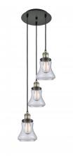 Innovations Lighting 113F-3P-BAB-G192 - Bellmont - 3 Light - 13 inch - Black Antique Brass - Cord hung - Multi Pendant