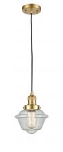 Innovations Lighting 201C-SG-G534 - Oxford - 1 Light - 7 inch - Satin Gold - Cord hung - Mini Pendant