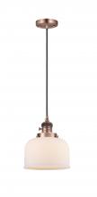 Innovations Lighting 201CSW-AC-G71 - Bell - 1 Light - 8 inch - Antique Copper - Cord hung - Mini Pendant