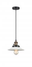 Innovations Lighting 201CSW-BAB-G1 - Halophane - 1 Light - 9 inch - Black Antique Brass - Cord hung - Mini Pendant