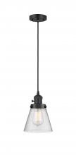 Innovations Lighting 201CSW-BK-G64 - Cone - 1 Light - 6 inch - Matte Black - Cord hung - Mini Pendant