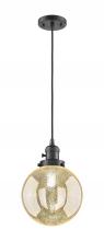 Innovations Lighting 201CSW-OB-G208-8 - Beacon - 1 Light - 8 inch - Oil Rubbed Bronze - Cord hung - Mini Pendant
