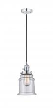 Innovations Lighting 201CSW-PC-G184 - Canton - 1 Light - 6 inch - Polished Chrome - Cord hung - Mini Pendant