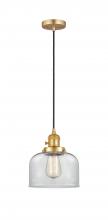 Innovations Lighting 201CSW-SG-G72 - Bell - 1 Light - 8 inch - Satin Gold - Cord hung - Mini Pendant