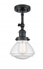 Innovations Lighting 201F-BK-G324 - Olean - 1 Light - 7 inch - Matte Black - Adjustable Semi-Flush Mount