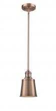 Innovations Lighting 201S-AC-M9-AC - Addison - 1 Light - 5 inch - Antique Copper - Stem Hung - Mini Pendant