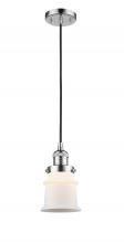 Innovations Lighting 201S-BK-G184S-LED - Canton - 1 Light - 5 inch - Matte Black - Stem Hung - Mini Pendant