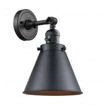 Innovations Lighting 203SW-BK-M13-BK - Appalachian - 1 Light - 8 inch - Matte Black - Sconce