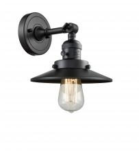 Innovations Lighting 203SW-BK-M6-LED - Railroad - 1 Light - 8 inch - Matte Black - Sconce