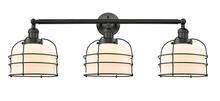 Innovations Lighting 205-BK-G71-CE - Bell Cage - 3 Light - 34 inch - Matte Black - Bath Vanity Light