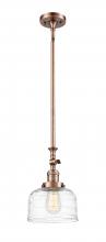 Innovations Lighting 206-AC-G713-LED - Bell - 1 Light - 8 inch - Antique Copper - Stem Hung - Mini Pendant