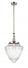 Innovations Lighting 206-PN-G664-12 - Bullet - 1 Light - 12 inch - Polished Nickel - Stem Hung - Adjustable Mini Pendant