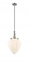Innovations Lighting 206-SN-G661-12 - Bullet - 1 Light - 12 inch - Brushed Satin Nickel - Stem Hung - Adjustable Mini Pendant