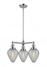 Innovations Lighting 207-PC-G165 - Geneseo - 3 Light - 26 inch - Polished Chrome - Stem Hung - Chandelier