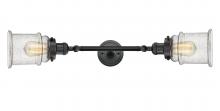 Innovations Lighting 208L-BK-G184-LED - Canton - 2 Light - 6 inch - Matte Black - Adjustable Bath Vanity Light