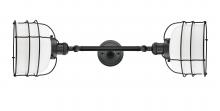 Innovations Lighting 208L-BK-G71-CE - Bell Cage - 2 Light - 9 inch - Matte Black - Bath Vanity Light