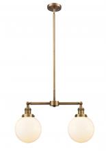 Innovations Lighting 209-BB-G201-8-LED - Beacon - 2 Light - 25 inch - Brushed Brass - Stem Hung - Adjustable Island Light