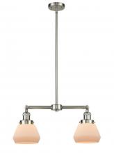 Innovations Lighting 209-SN-G171-LED - Fulton - 2 Light - 21 inch - Brushed Satin Nickel - Stem Hung - Adjustable Island Light