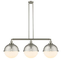 Innovations Lighting 213-SN-HFS-121-SN - Hampden - 3 Light - 45 inch - Brushed Satin Nickel - Stem Hung - Island Light