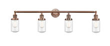 Innovations Lighting 215-AC-G314 - Dover - 4 Light - 43 inch - Antique Copper - Bath Vanity Light