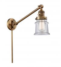 Innovations Lighting 237-BB-G182S - Canton - 1 Light - 8 inch - Brushed Brass -Adjustable Swing Arm