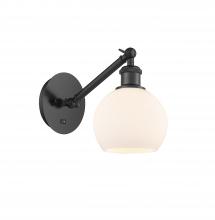 Innovations Lighting 317-1W-BK-G121-6 - Athens - 1 Light - 6 inch - Matte Black - Sconce