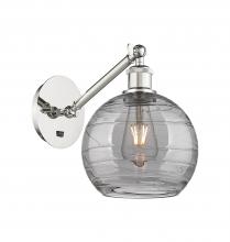 Innovations Lighting 317-1W-PN-G1213-8SM - Athens Deco Swirl - 1 Light - 8 inch - Polished Nickel - Sconce