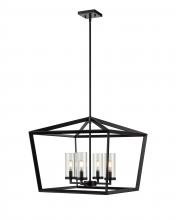 Innovations Lighting 378-4CR-BK-CL-22 - Colchester - 4 Light - 22 inch - Matte Black - Pendant