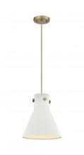 Innovations Lighting 410-1PM-BB-M411-10W - Newton Cone - 1 Light - 10 inch - Brushed Brass - Cord hung - Pendant