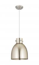 Innovations Lighting 410-1PM-SN-M412-10SN - Newton Bell - 1 Light - 10 inch - Satin Nickel - Cord hung - Pendant