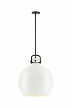 Innovations Lighting 410-1SL-BK-M410-18W - Newton Sphere - 1 Light - 18 inch - Matte Black - Pendant