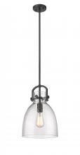 Innovations Lighting 410-1SM-BK-G412-10SDY - Newton Bell - 1 Light - 10 inch - Matte Black - Mini Pendant