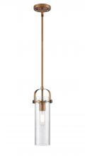 Innovations Lighting 423-1S-BB-G423-12SDY - Pilaster II Cylinder - 1 Light - 5 inch - Brushed Brass - Pendant