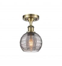 Innovations Lighting 516-1C-AB-G1213-6SM - Athens Deco Swirl - 1 Light - 6 inch - Antique Brass - Semi-Flush Mount