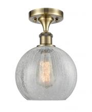 Innovations Lighting 516-1C-AB-G125-8 - Athens - 1 Light - 8 inch - Antique Brass - Semi-Flush Mount