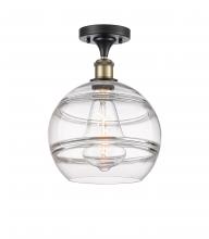 Innovations Lighting 516-1C-BAB-G556-10CL - Rochester - 1 Light - 10 inch - Black Antique Brass - Semi-Flush Mount