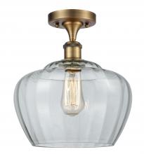 Innovations Lighting 516-1C-BB-G92-L - Fenton - 1 Light - 11 inch - Brushed Brass - Semi-Flush Mount