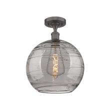 Innovations Lighting 516-1C-OB-G1213-12SM - Athens Deco Swirl - 1 Light - 12 inch - Oil Rubbed Bronze - Semi-Flush Mount