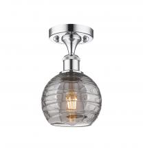 Innovations Lighting 516-1C-PC-G1213-6SM - Athens Deco Swirl - 1 Light - 6 inch - Polished Chrome - Semi-Flush Mount