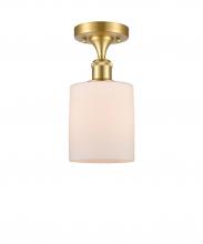 Innovations Lighting 516-1C-SG-G111 - Cobbleskill - 1 Light - 5 inch - Satin Gold - Semi-Flush Mount