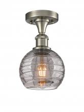 Innovations Lighting 516-1C-SN-G1213-6SM - Athens Deco Swirl - 1 Light - 6 inch - Brushed Satin Nickel - Semi-Flush Mount