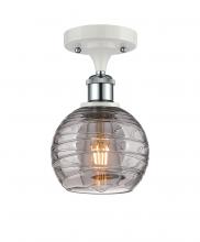 Innovations Lighting 516-1C-WPC-G1213-6SM - Athens Deco Swirl - 1 Light - 6 inch - White Polished Chrome - Semi-Flush Mount