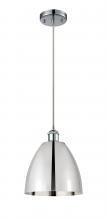 Innovations Lighting 516-1P-PC-MBD-9-PC - Bristol - 1 Light - 9 inch - Polished Chrome - Cord hung - Mini Pendant