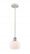 Innovations Lighting 516-1P-WPC-G91 - Fenton - 1 Light - 7 inch - White Polished Chrome - Cord hung - Mini Pendant