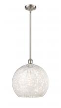 Innovations Lighting 516-1S-SN-G1216-14WM - White Mouchette - 1 Light - 14 inch - Brushed Satin Nickel - Pendant